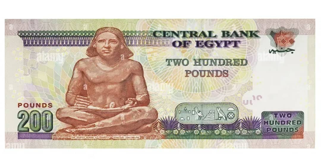Egyptian pound banknotes — the currency used in Egypt