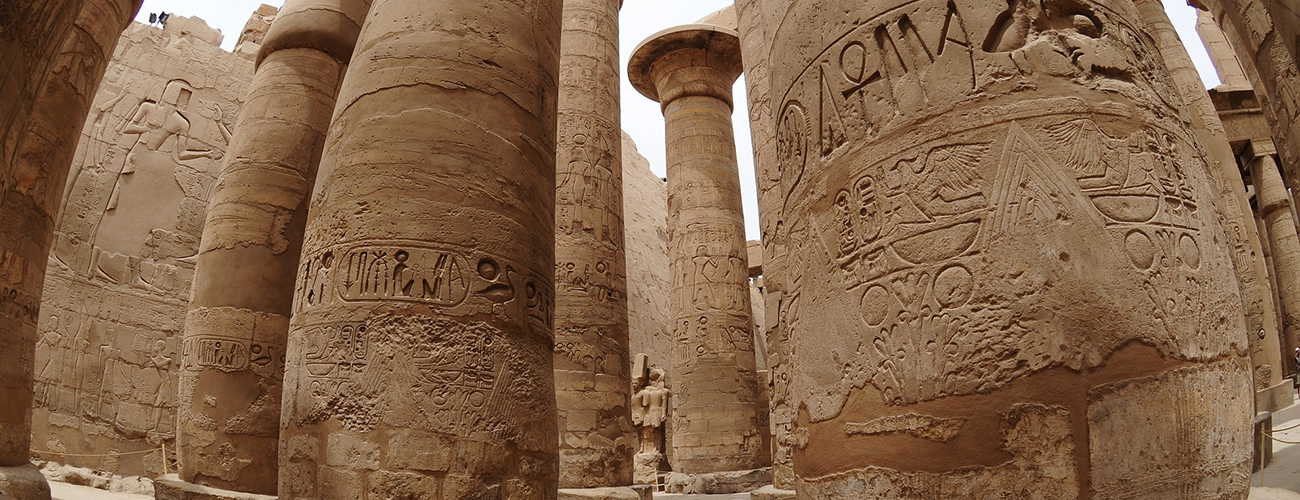 Intricate carvings at Karnak Temple, ideal for macro photography