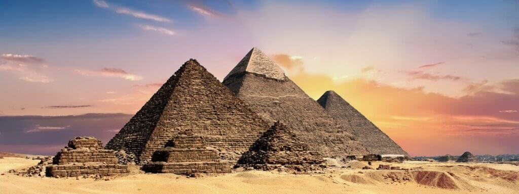 the majestic Great Pyramids of Giza